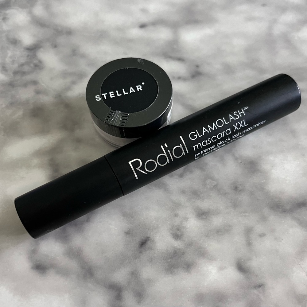 RODIAL Glamolash XXL Mascara Extreme Black / Stellar Cosmic Face Powder in Haze